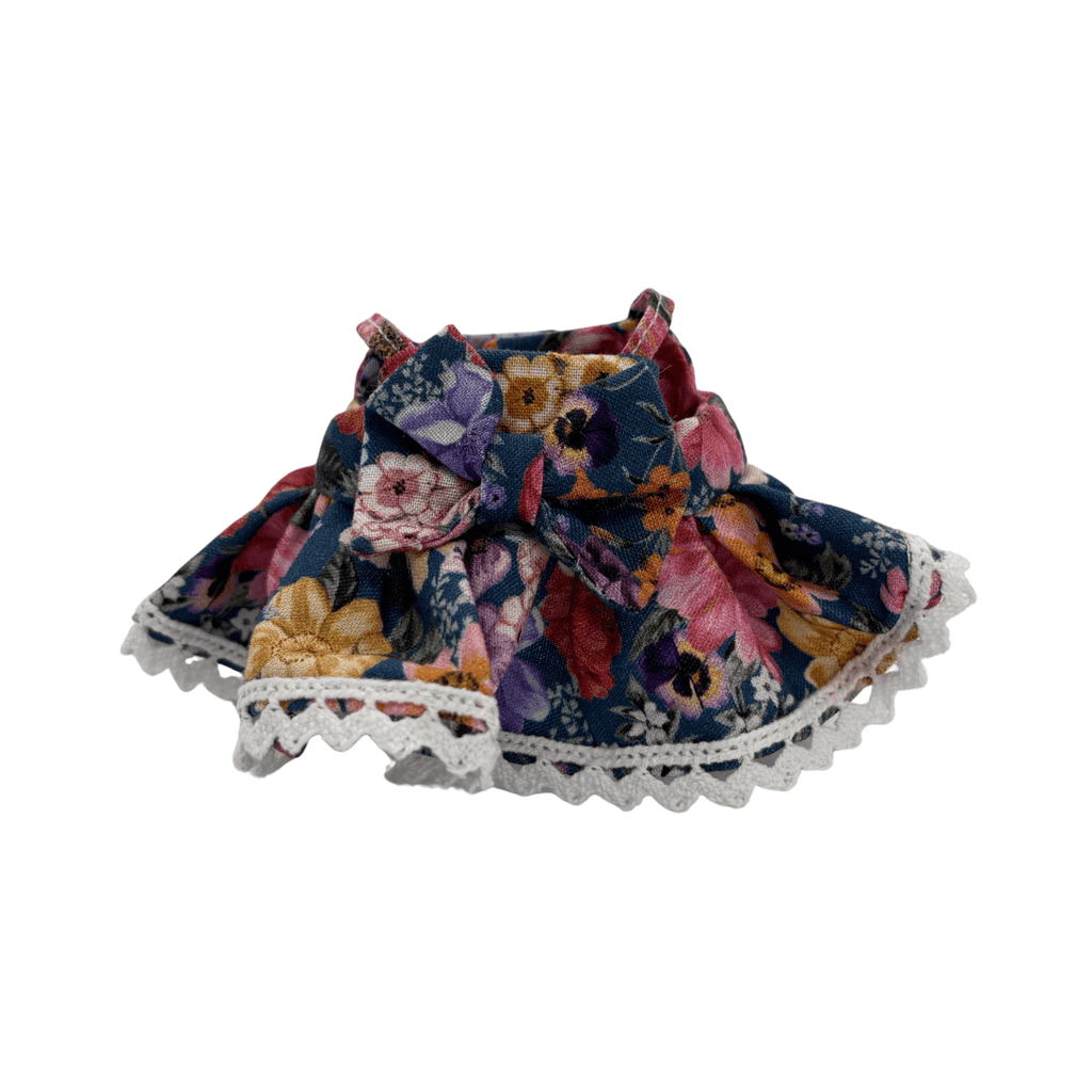 Victorian Handmade Doll Dress for Labubu – Blue - Front Dress