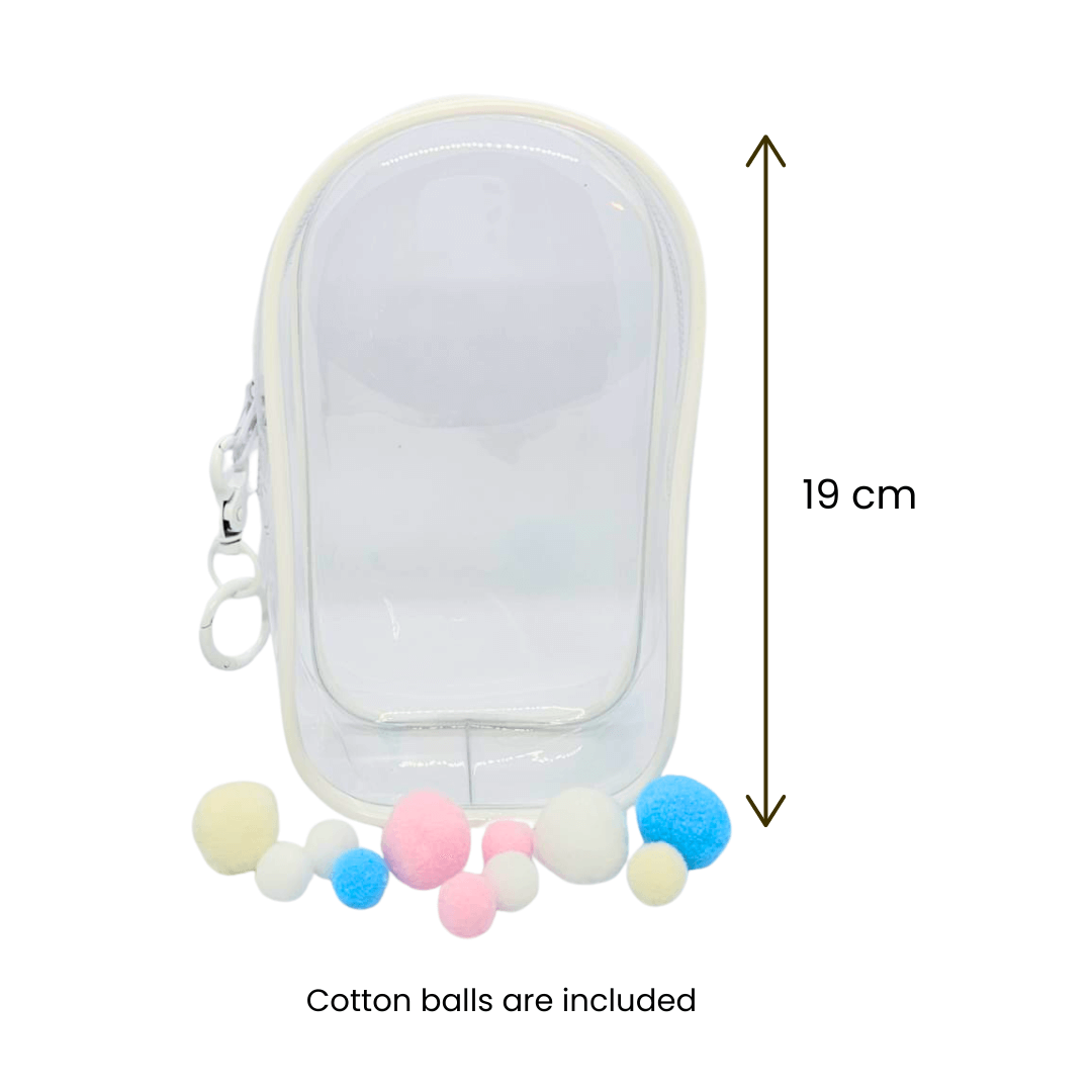 Clear Protective Carrier Case for Labubu - Detailed Front