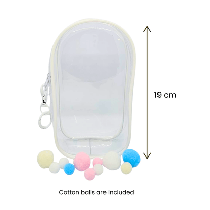 Clear Protective Carrier Case for Labubu - Detailed Front