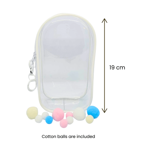 Clear Protective Carrier Case for Labubu - Detailed Front