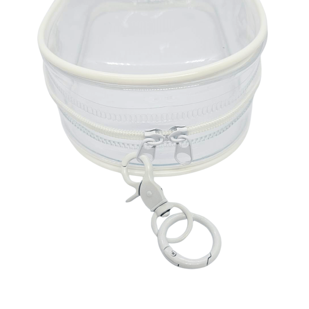 Clear Protective Carrier Case for Labubu - Detailed Hook and Zipper