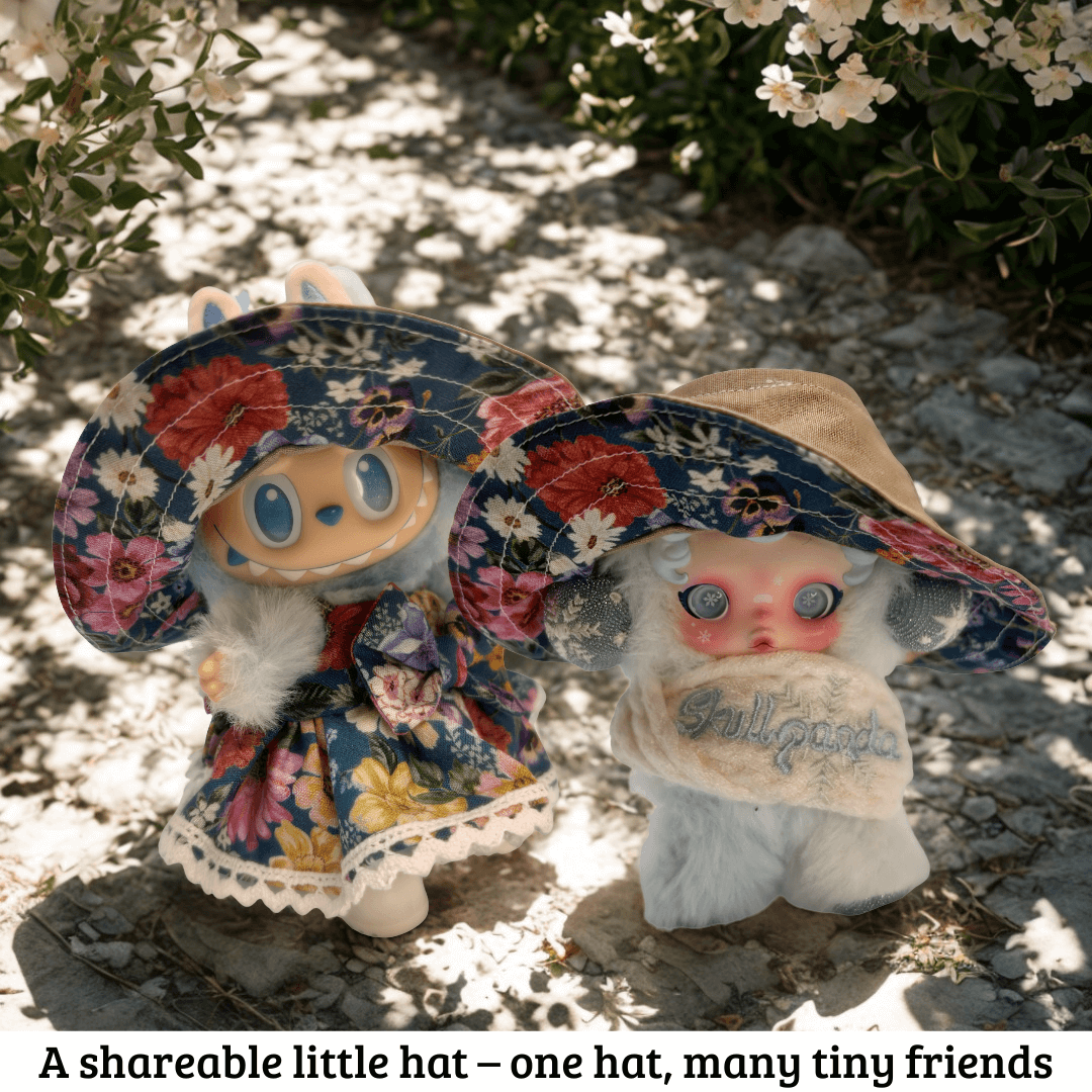 Handmade Victorian Doll Clothes Set for Labubu – Blue - Skullpanda